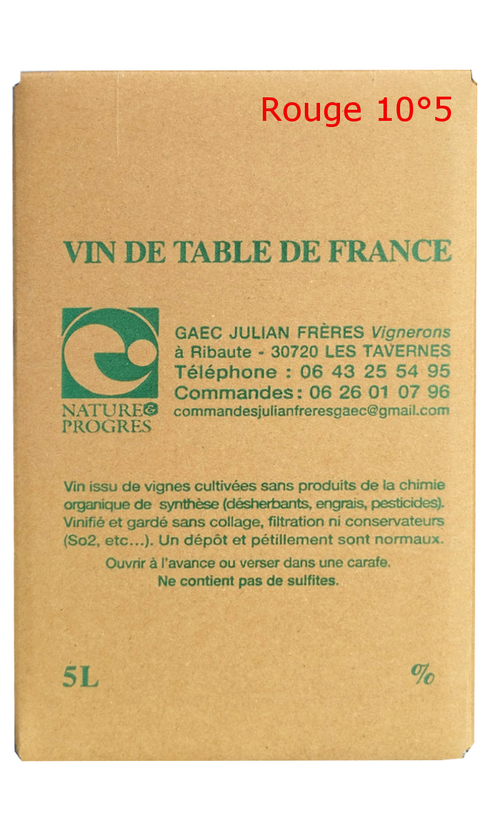 BIB 5L Rouge 10°5 Louis Julian