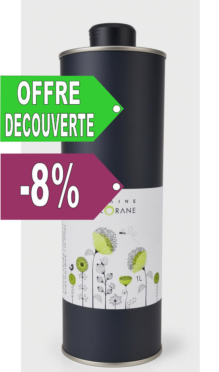 Huile d'Olive Biodynamique AOP Nyons 1 litre PROMO - Domaine la Florane (Vaucluse)