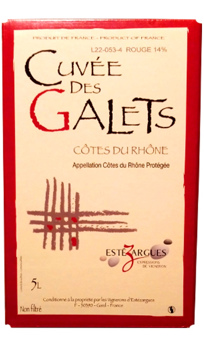 BIB 5L Cuvée des Galets Rouge - Côtes du Rhône